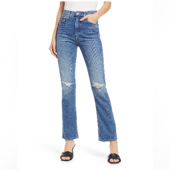 MOTHER Denim - MOTHER High Waisted Rider Skimp Jeans in Running with Scissors